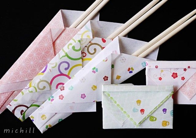 懐紙の折り方をマスター 懐紙で作るかわいい箸袋とポチ袋 Michill